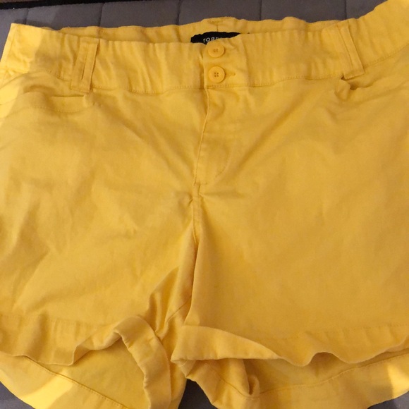 torrid Pants - Torrid plus size 24, shorts yellow, zip 2 button closure’s
